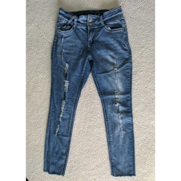Distressed Raw Hem SOI  jeans size 11 ~EUC~ - Picture 1 of 7